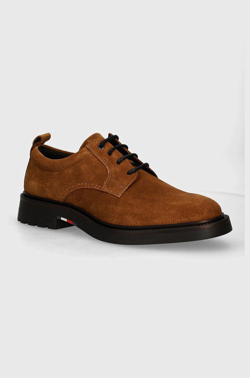 

Замшевые туфли Tommy Hilfiger LIGHT HILFIGER LWT SUEDE SHOE, коричневый