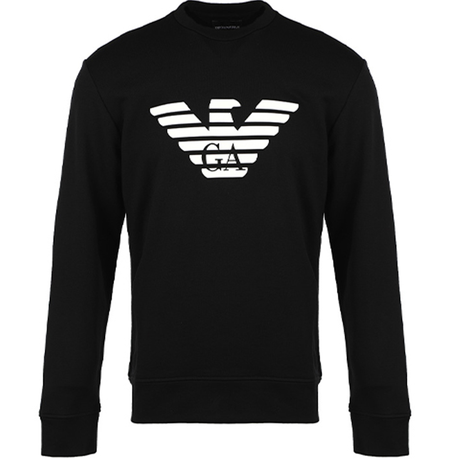 

Свитшот из хлопка с принтом логотипа EMPORIO ARMANI, черный