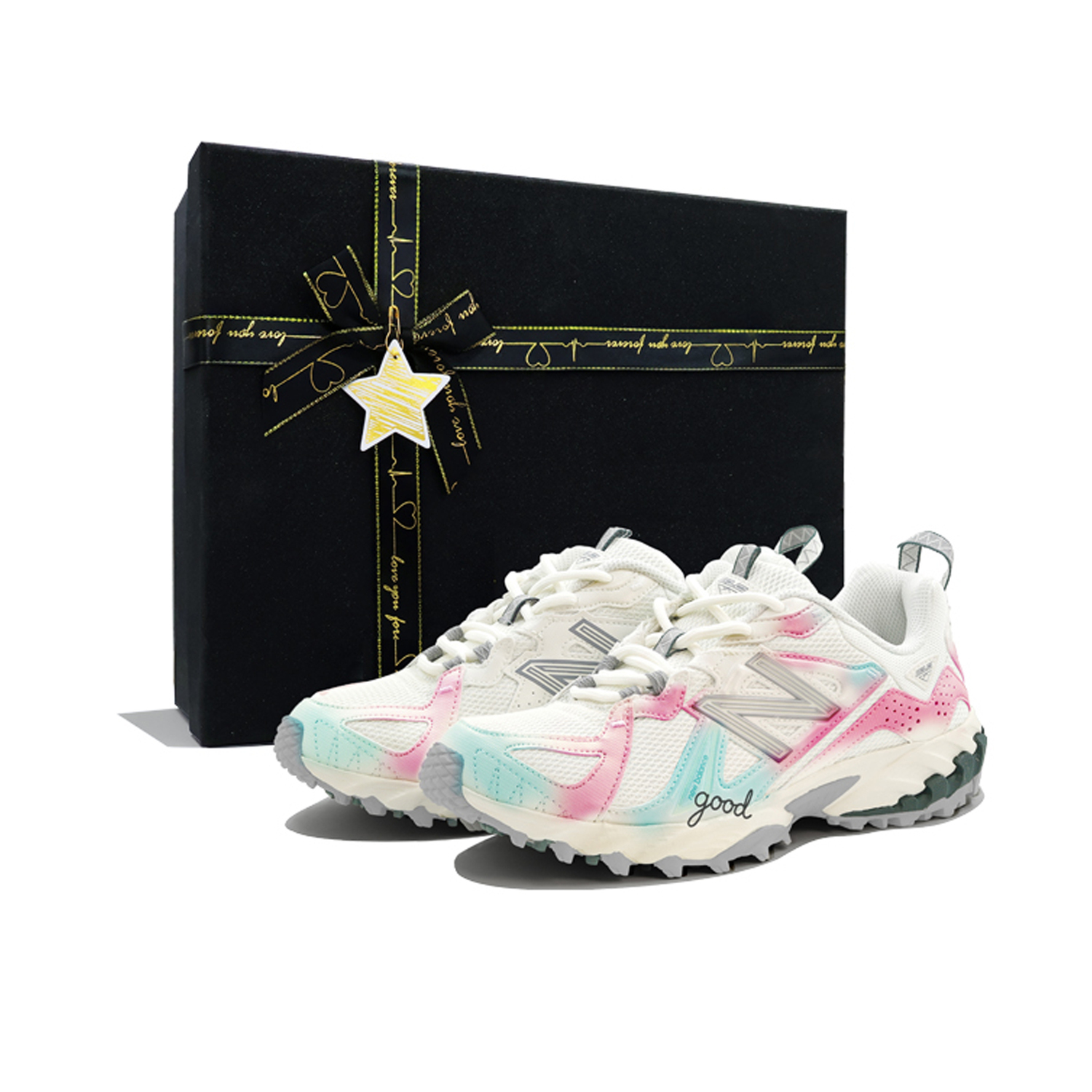 

New Balance 610T Neon Sweetheart Glitter Box амортизирующие кроссовки для походов низкие унисекс pink blue