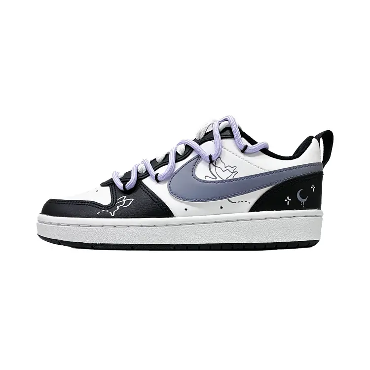 

Кроссовки Nike Court Borough Skateboarding Shoes Women's Low-top White/purple, цвет Butterfly under the moon