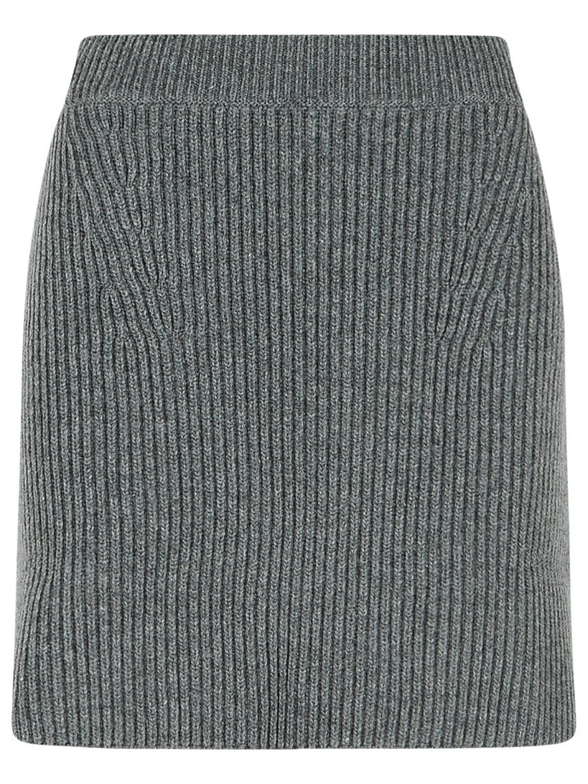 

Серая шерстяная мини-юбка Jil Sander, серый