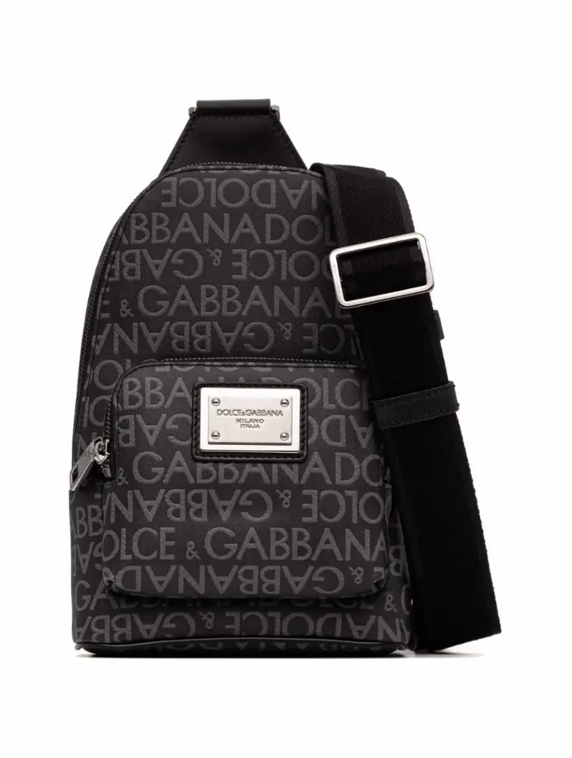 

Сумка через плечо с монограммой Dolce&Gabbana, черный