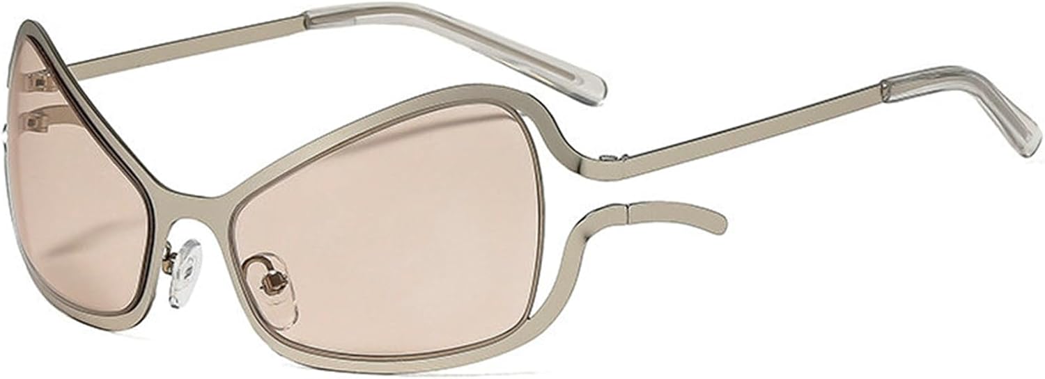 

Willochra Fashion Y2k Квадратные металлические солнцезащитные очки для женщин, модные, роскошные, дизайнерские, для мужчин, в стиле панк, для путешествий и вождения, с защитой от УФ-излучения UV400, C6