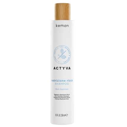 

Шампунь Actyva Nutrition Rich с питательным и защитным эффектом для сухих и чувствительных волос с овсом и оливковым маслом 250 мл Kemon