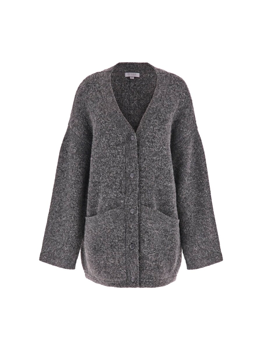 

Вязаный кардиган GUESS Knit Cardigan, пятнистый серый
