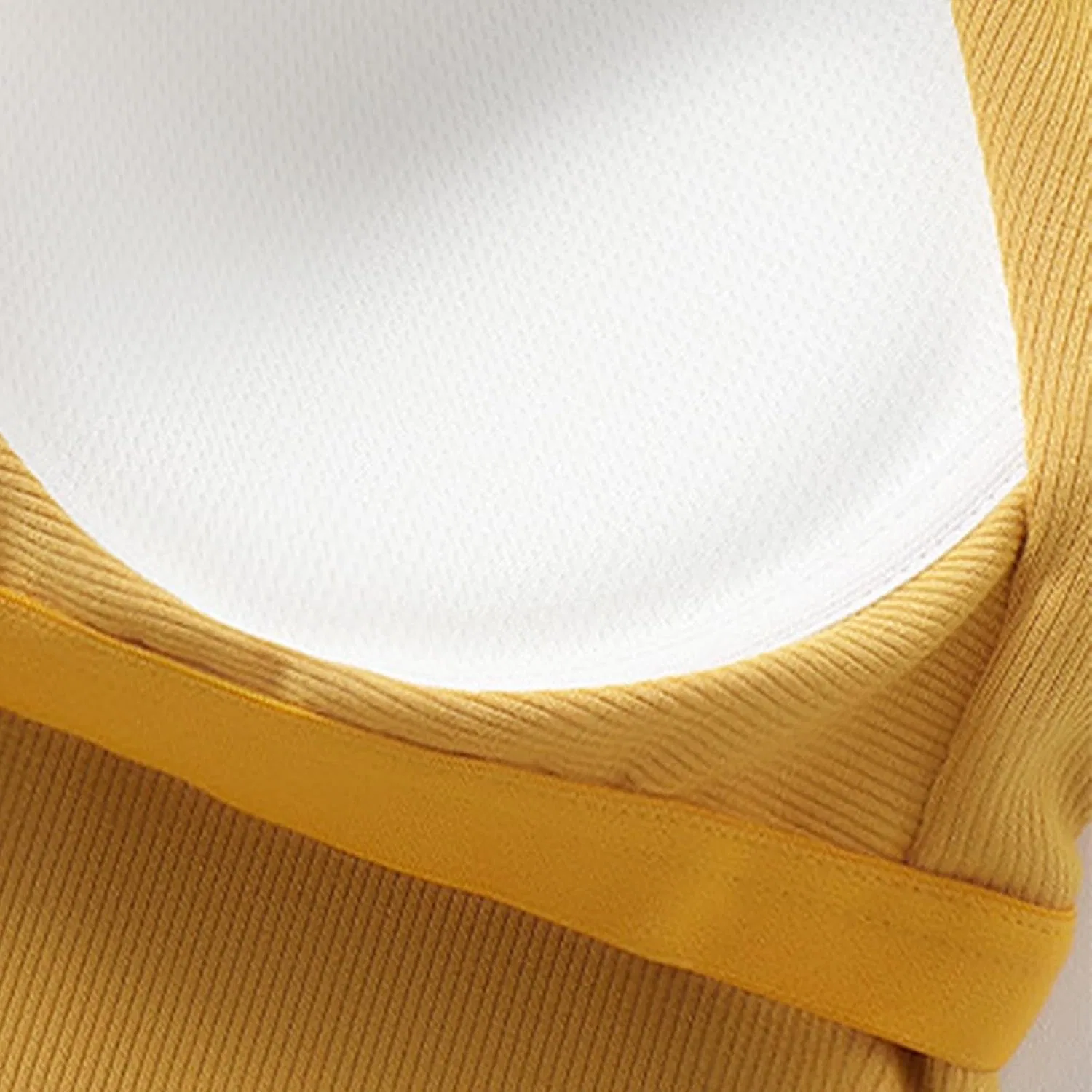 Топ с встроенным бюстгальтером, хлопковый, Generic, A01_yellow — фото 2