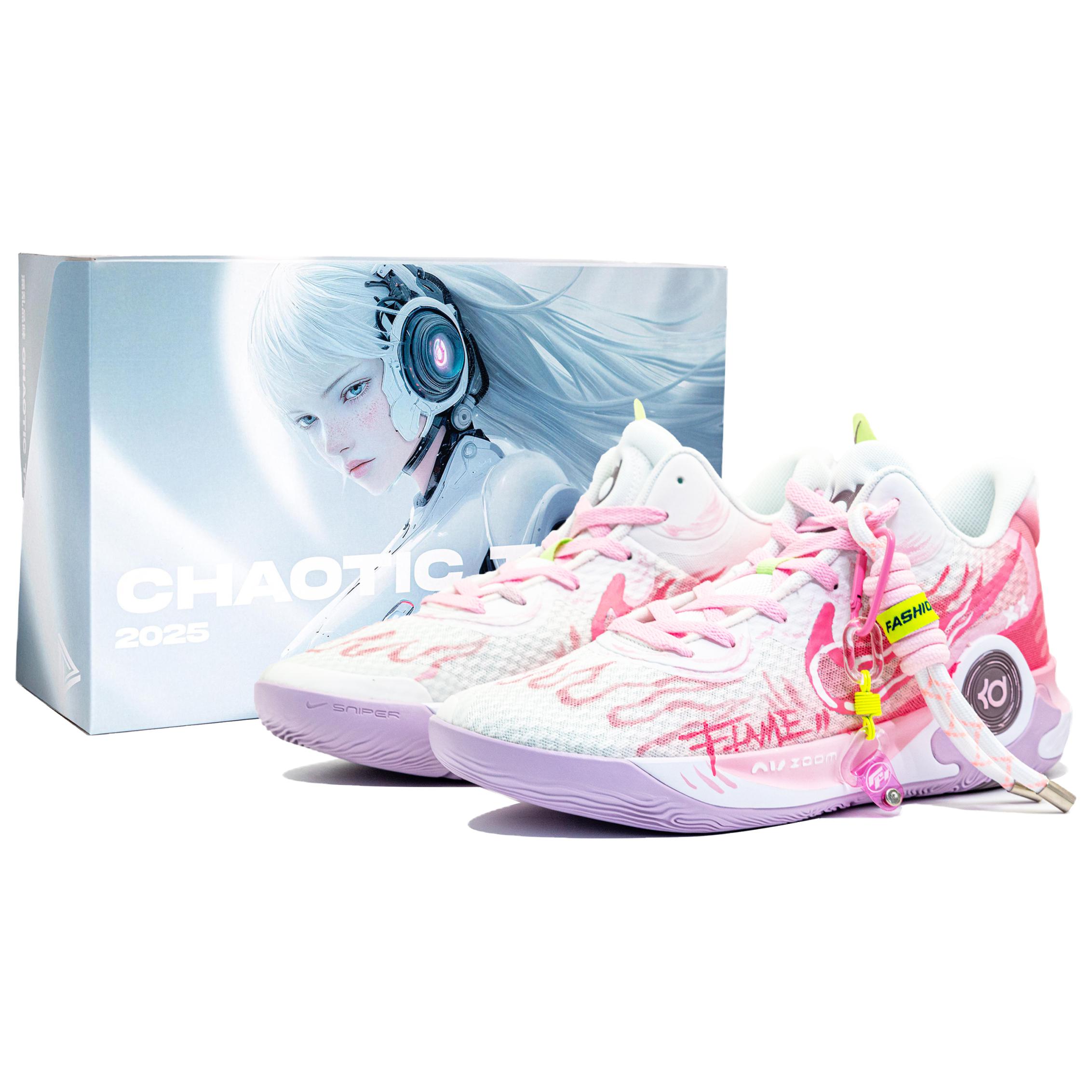 

Nike Баскетбольные кроссовки KD Trey 5 IX с нескользящей подошвой, износостойкие, винтажные, мужские, розовые