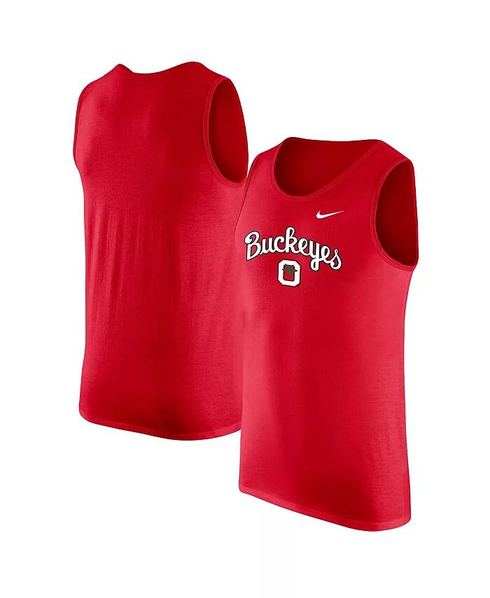 

Мужская майка-топ Scarlet Ohio State Buckeyes с винтажным логотипом Nike