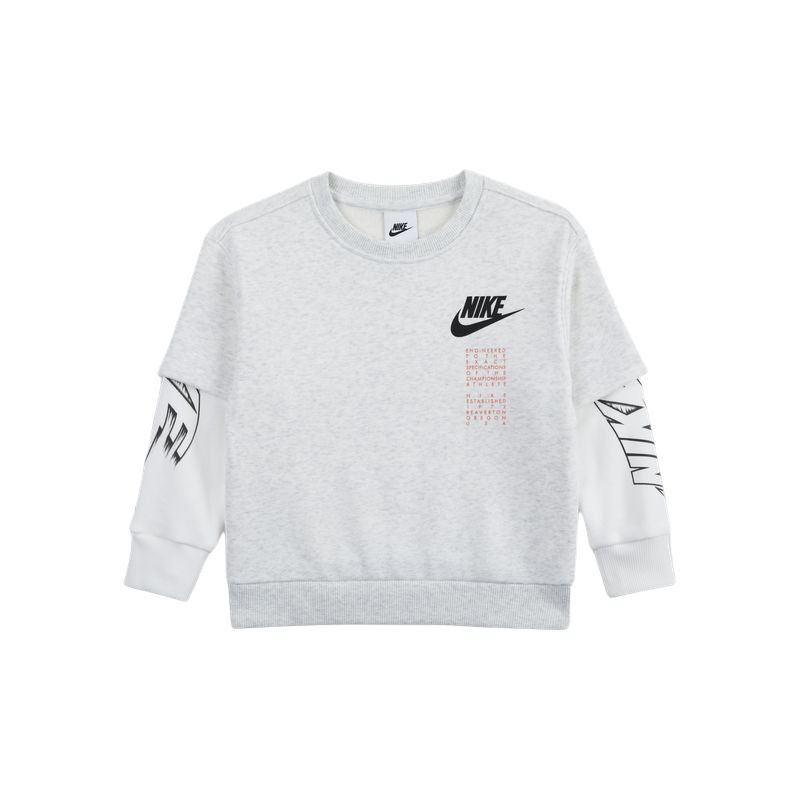 Свитшот Sportswear Birch Heather для детей 3-7 лет Nike, серый — фото 3