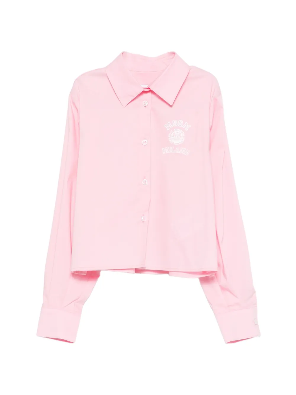 Рубашка с принтом-логотипом Msgm Kids, розовый
