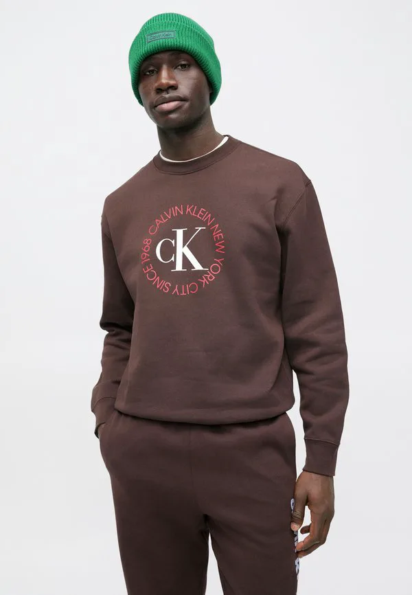 Ретро-Спортивные штаны с графическим принтом Calvin Klein, Rich Brown — фото 4
