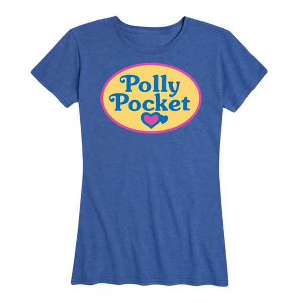 

Женская футболка с цветным логотипом Polly Pocket, синий