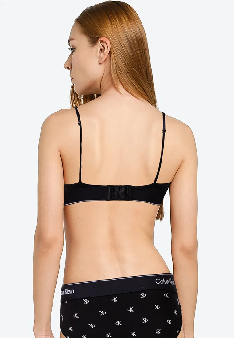 Топ-бралетт треугольный, микрофибра, Calvin Klein, черный — фото 2