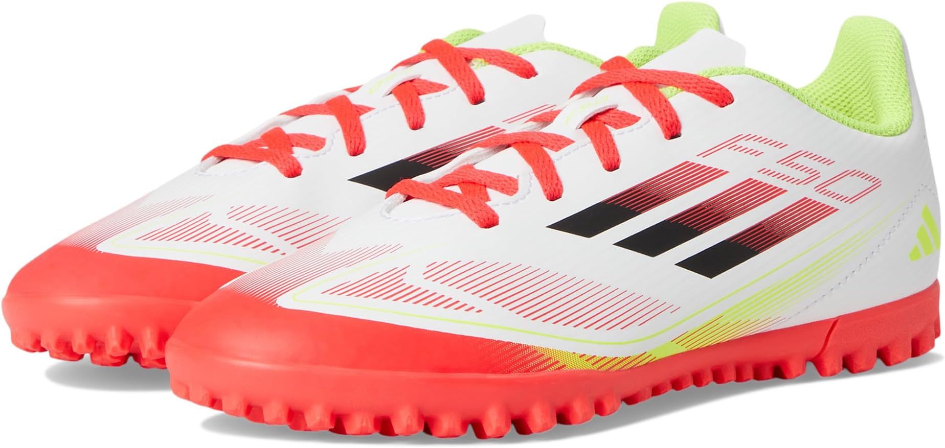 

Кроссовки Adidas Kids F50 Club Turf Soccer Cleats, White/Black/Solar Yellow