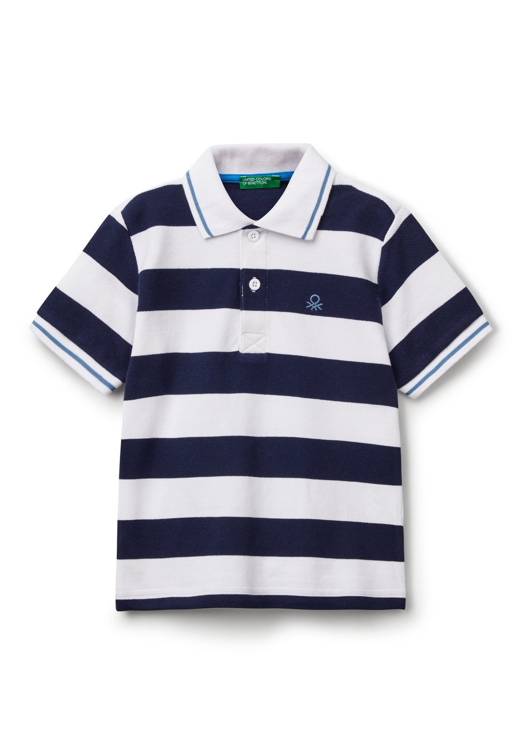 

Поло STRIPED SHORT SLEEVE United Colors of Benetton, синий