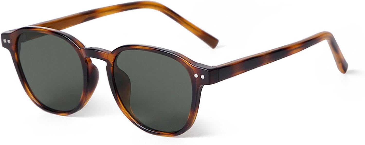 

Солнцезащитные очки с защитой от УФ-излучения UV400 | Tr90 Круглые заклепки, маленькие | Для женщин и мужчин, для занятий спортом на открытом воздухе и вождения DSVIGF, 01