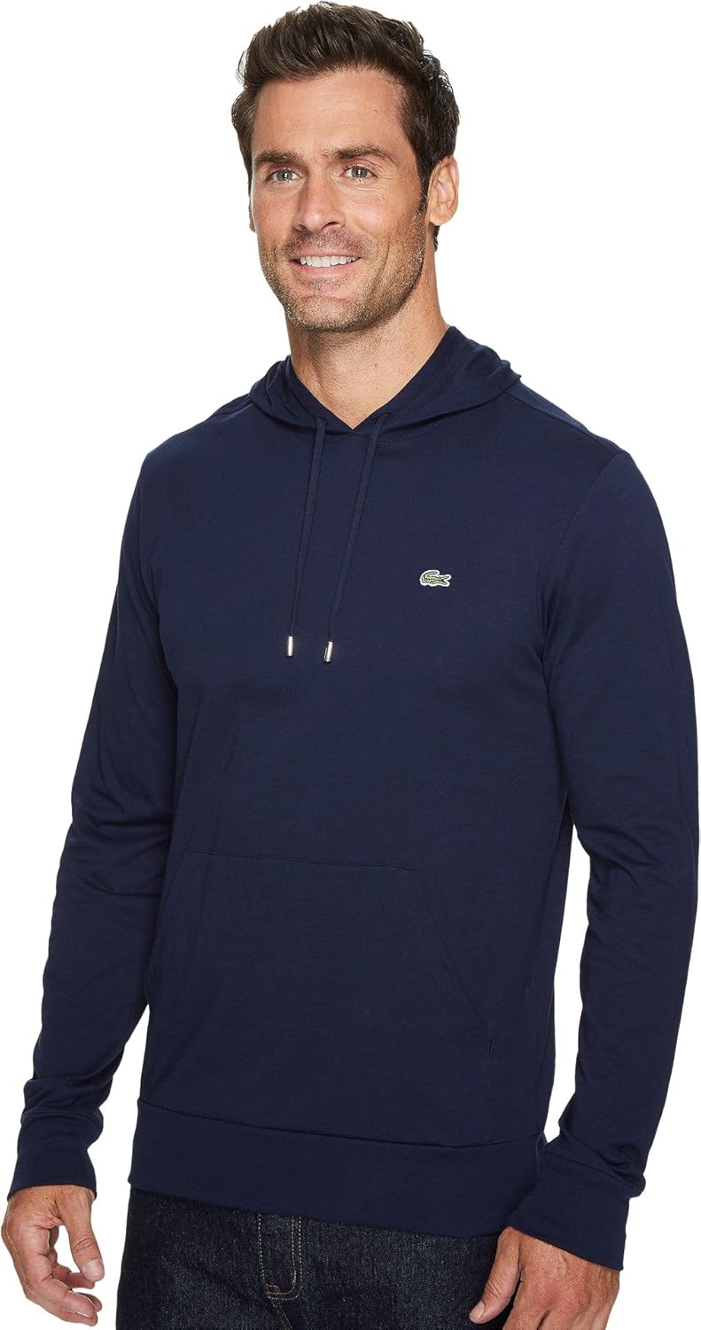 Lacoste толстовка с длинным рукавом и центральным карманом, футболка-джерси, Th9349, Navy Blue — фото 2