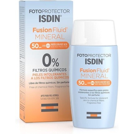 

Солнцезащитный крем для лица Fusion Fluid Mineral Spf 50+ 50 мл, Isdin