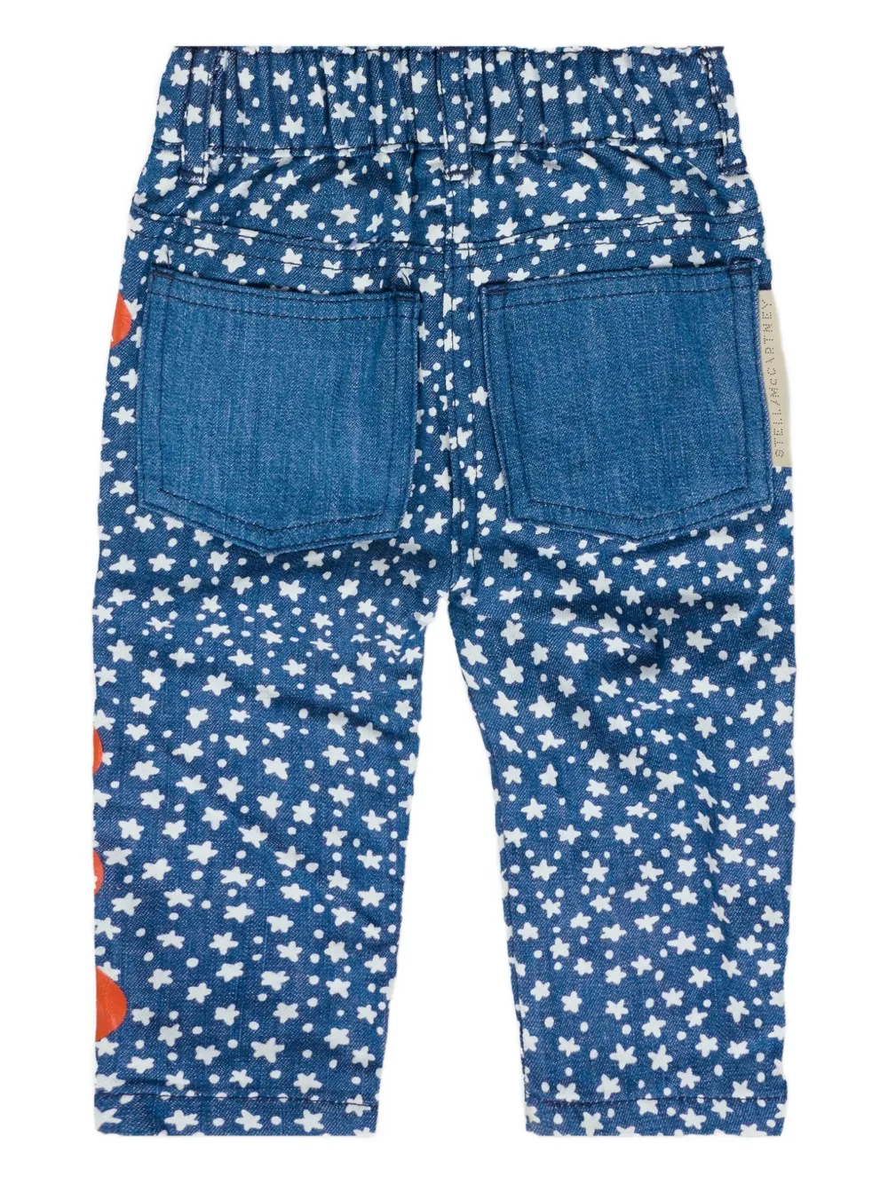 Джинсы с волнистым принтом в виде звезд Stella McCartney Kids, синий — фото 2