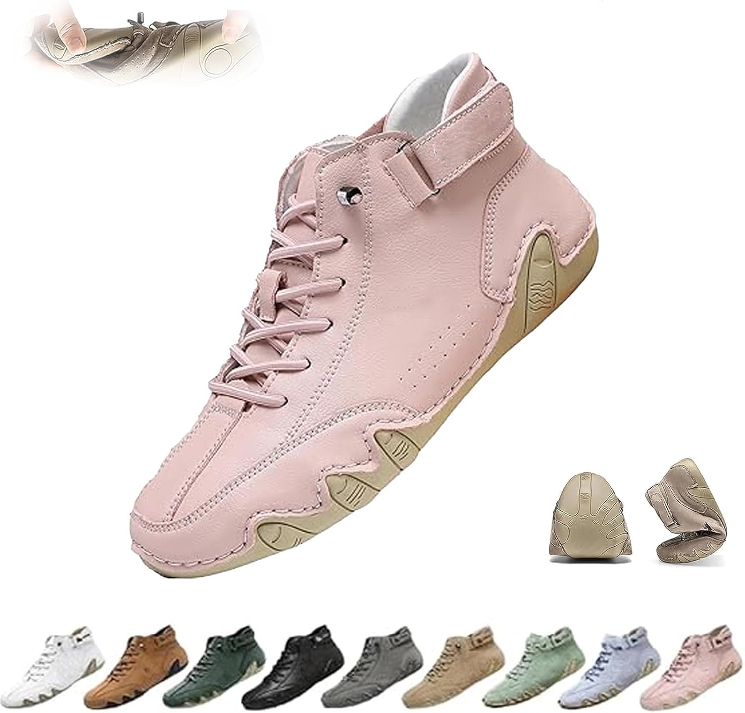 

Ортопедические кроссовки GHTRHSB для женщин и мужчин, противоскользящие обувь для вождения, унисекс, водонепроницаемые, дышащие кроссовки для улицы, розовый