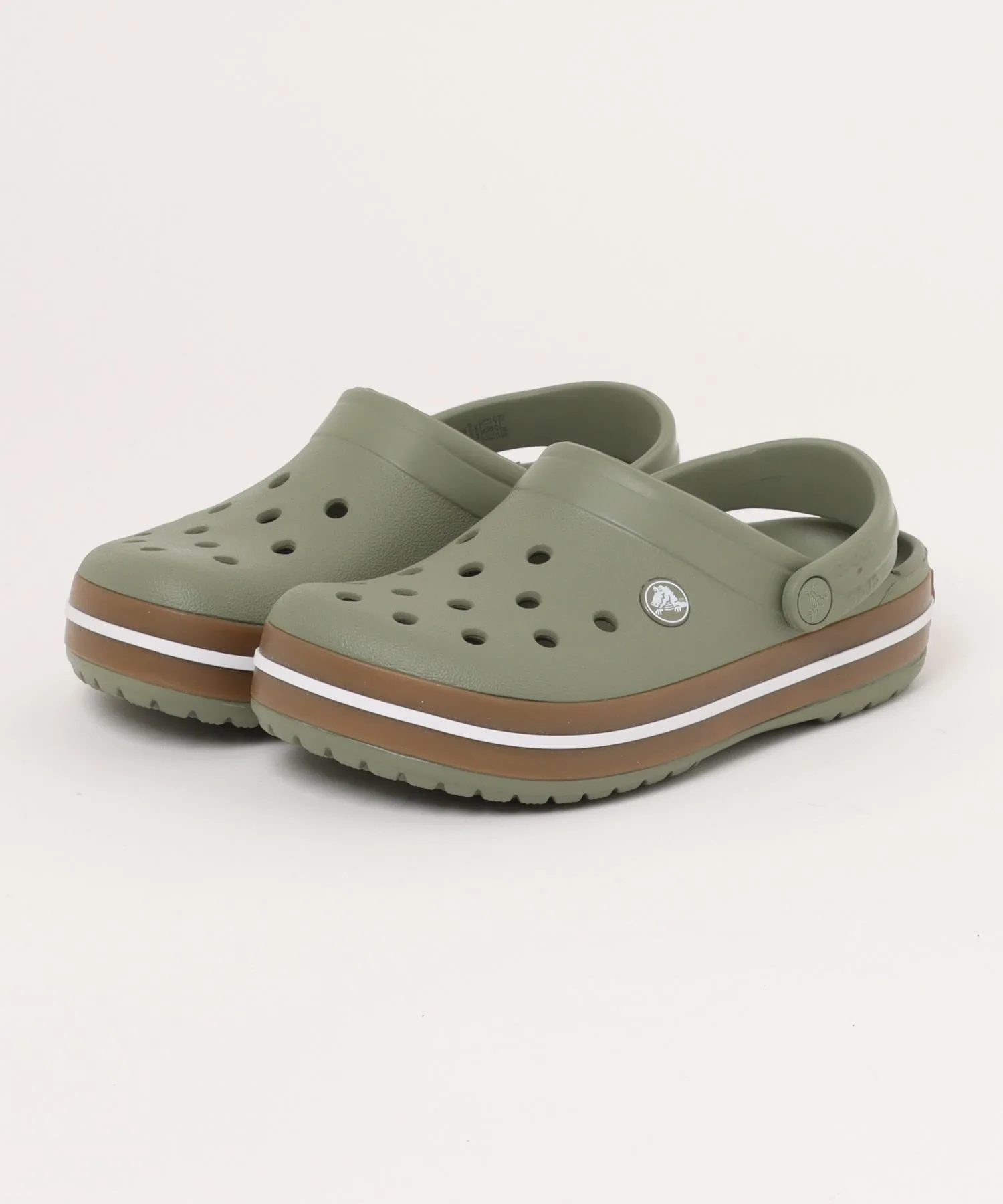 Унисекс сабо Crocs Crocband Gum Clog оливковые