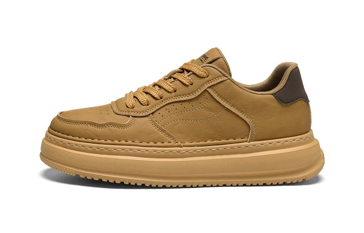 

HLA Винтажные дышащие скейтерские ботинки для увеличения роста мужские землянисто-желтые, цвет Earth Yellow