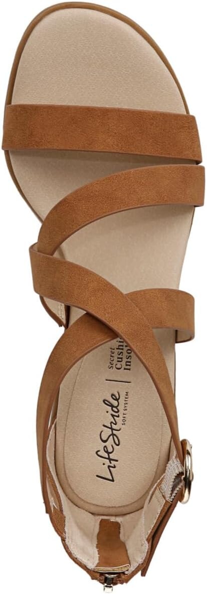 Сандалии LifeStride Heritage Strappy Block Heel Dress Sandals, цвет Tan — фото 2