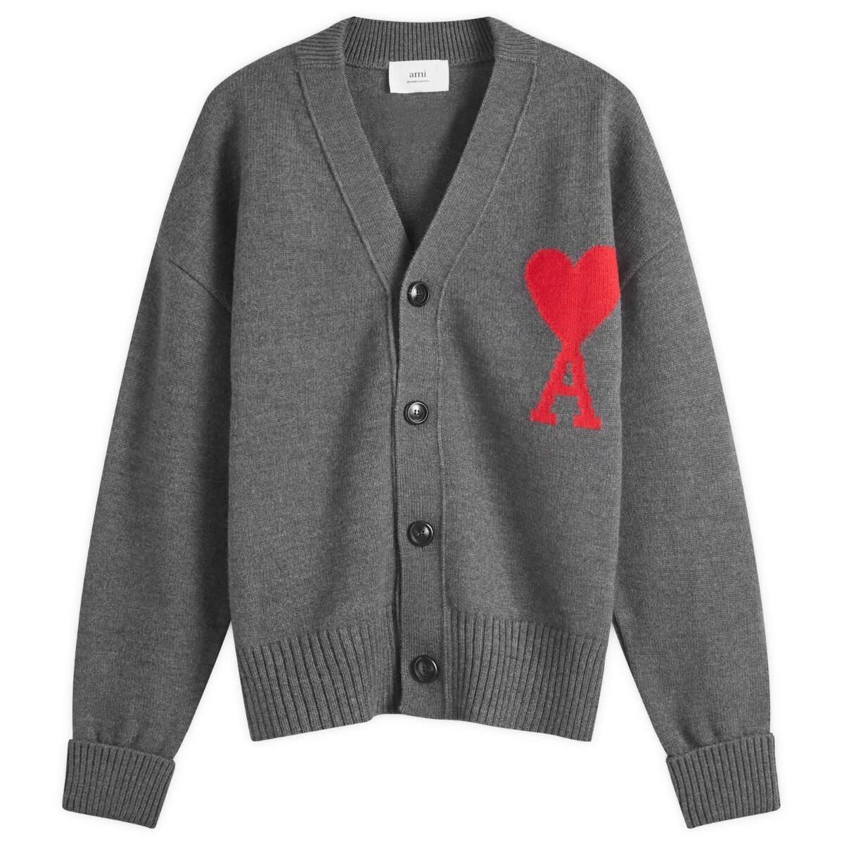 

Кардиган Ami Large A Heart, цвет Grey & Red
