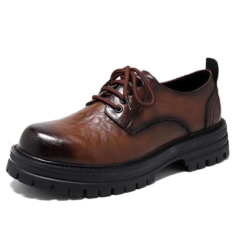 WEISHIBANGWEI Мужские повседневные туфли из черной лаковой кожи, цвет Black Patent Leather — фото 4