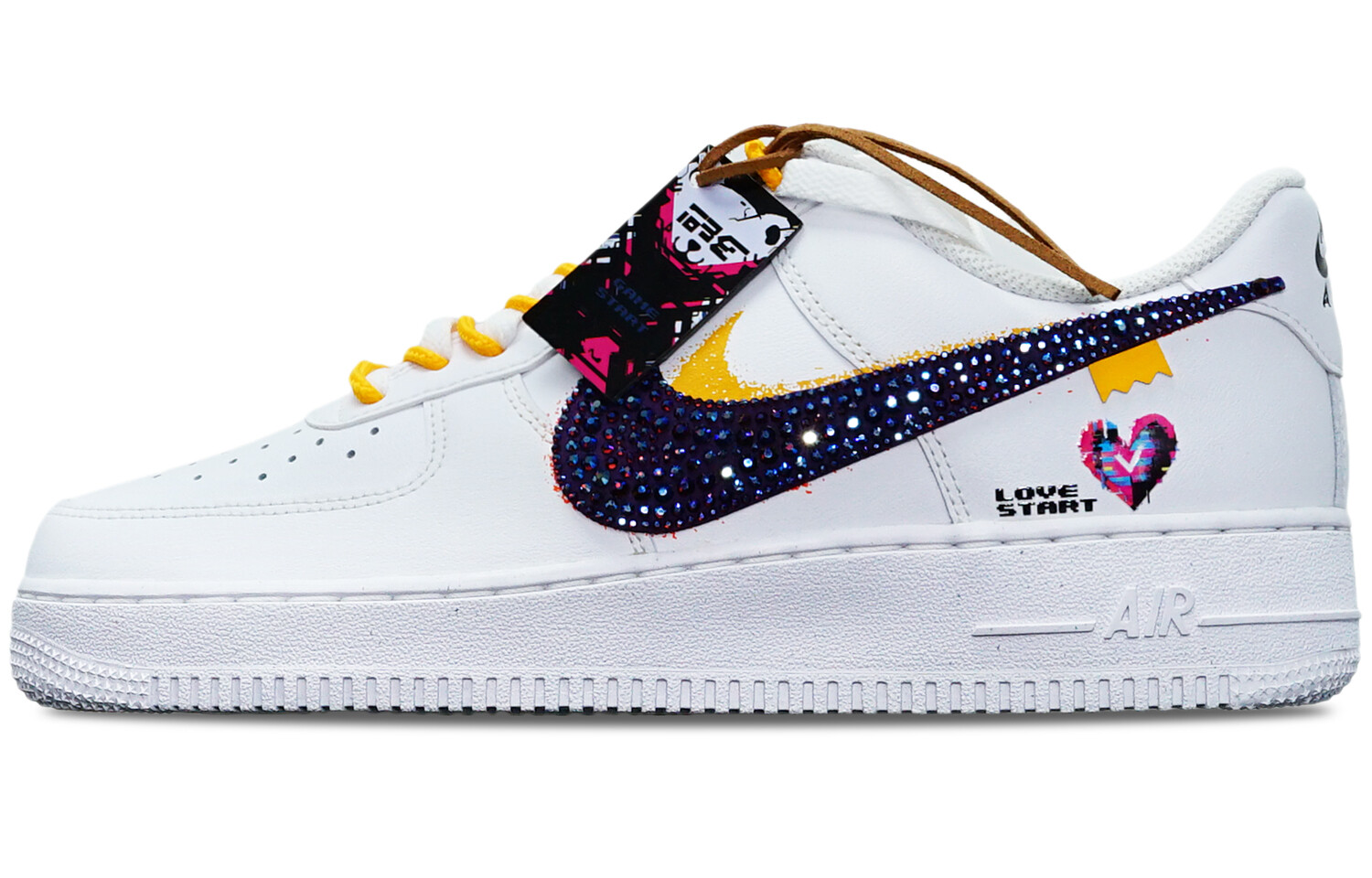 

Обувь для скейтбординга Nike Air Force 1 унисекс, Orange Hook AF1 Fancy Purple Diamond