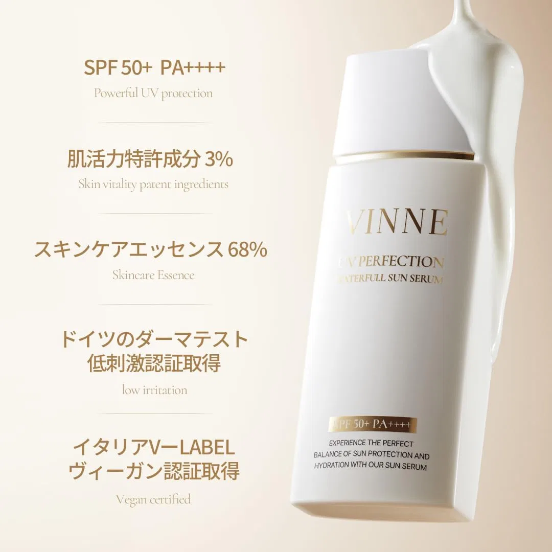 Солнцезащитный крем-сыворотка VINNE UV Perfection Water Full Sunserum SPF 50+ PA++++, 50 мл — фото 3