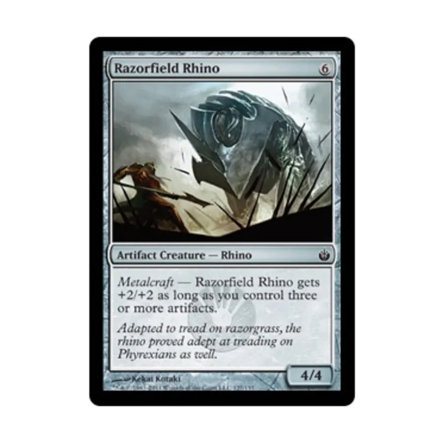 

CCG Razorfield Rhino (C) (фольга), MTG - Mirrodin Besieged