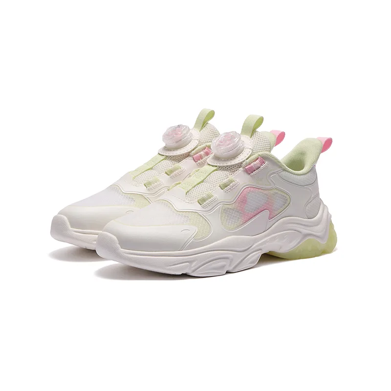 361°KIDS Детские повседневные кроссовки Feather White/Light Green для подростков с противоскользящей подошвой, амортизацией и устойчивостью к истиранию — фото 3