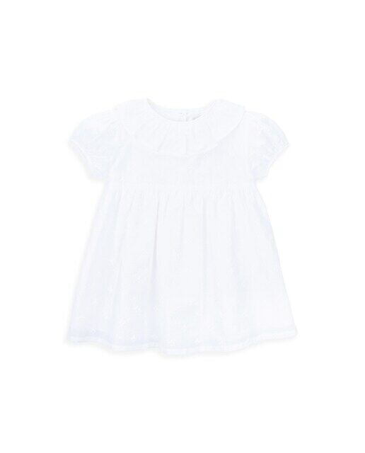 

Хлопковое платье для девочки с английской вышивкой Knot, белый