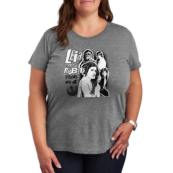 

Футболка Leia & the Rebels Plus size Star Wars, Heather Gray