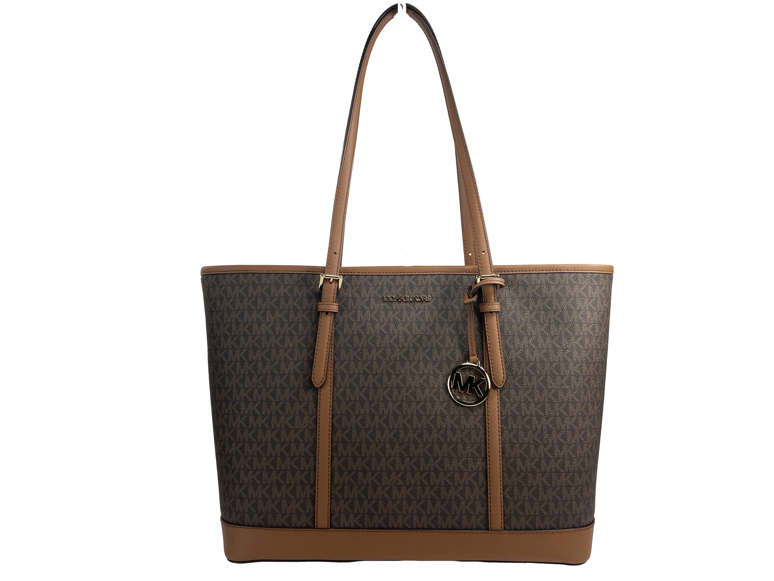 

Сумка-тоут Michael Kors Jet Set Travel Large Brown Signature PVC TZ через плечо