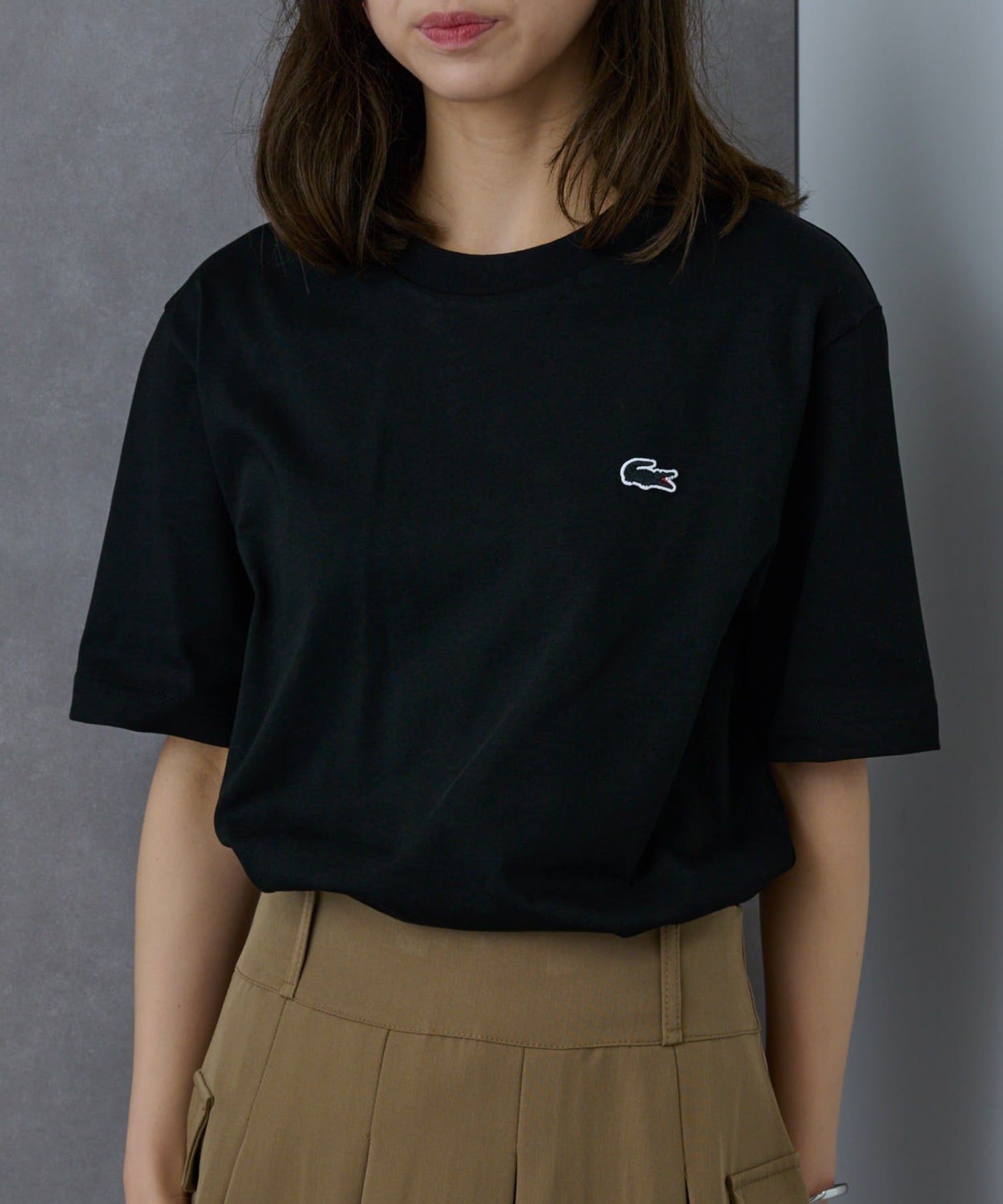 Футболка Lacoste One-point, Черная — фото 3