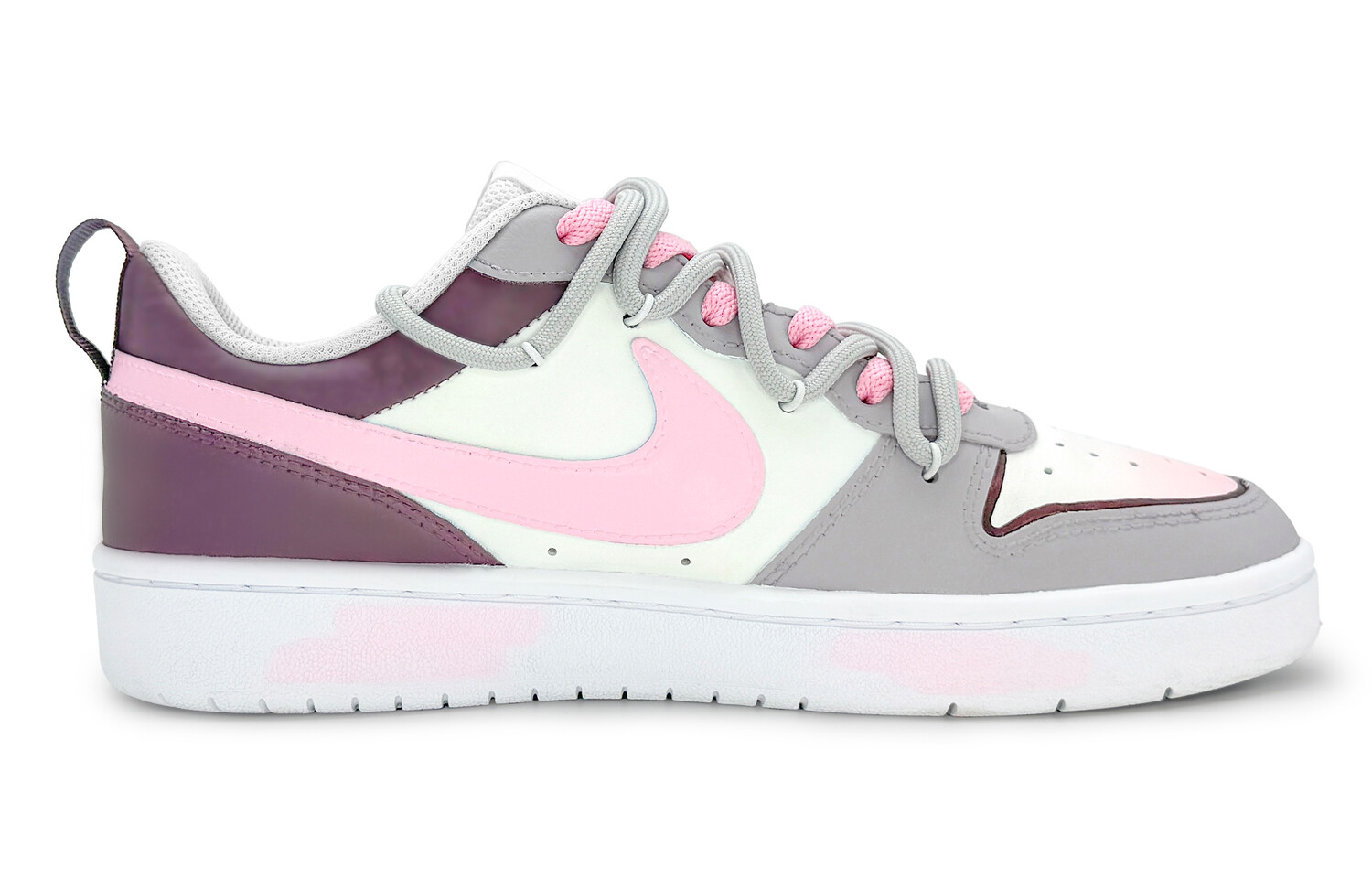 

Кроссовки Nike Court Borough Skateboarding Shoes Women's Low-top Pink, светло-серый