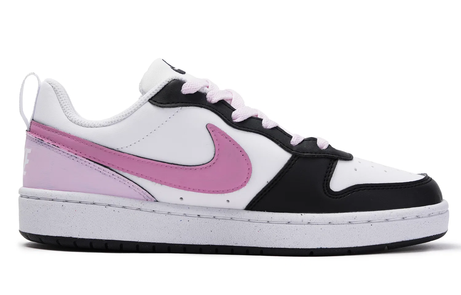 Кроссовки детские для скейтбординга Court Borough Pink Angel из искусственной кожи, с противоскользящей подошвой и амортизацией, низкий верх, розовые Nike, Pink Angel-Shopping Bag — фото 4