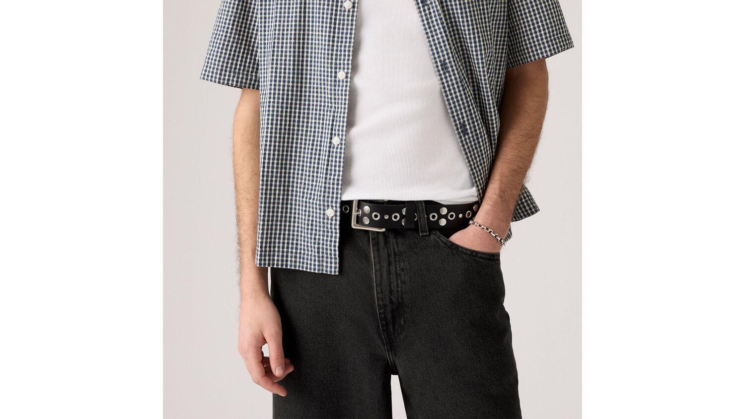 

Ремень Jordan с заклепками Levi's, Caviar - Black