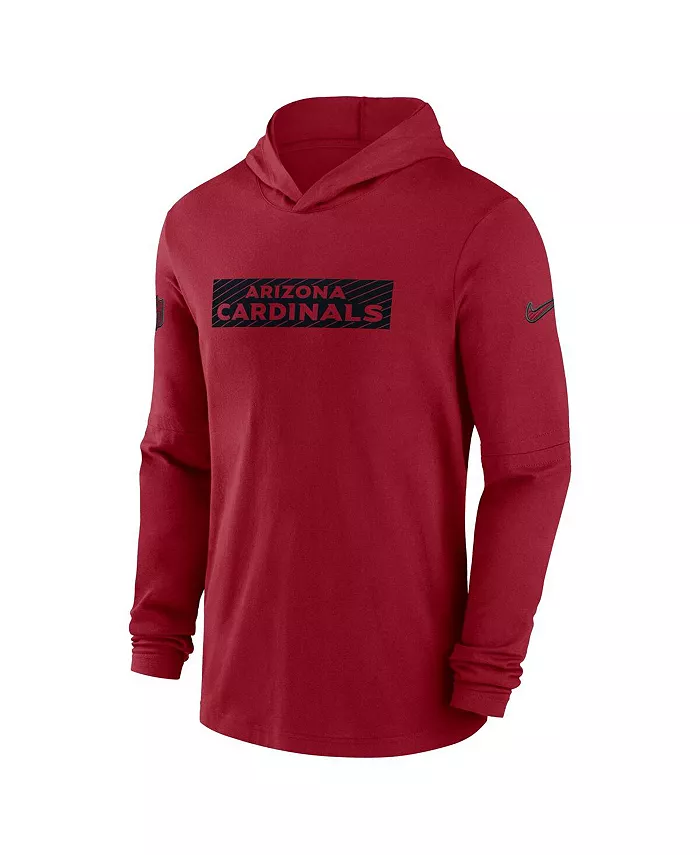 Мужская толстовка с капюшоном Arizona Cardinals Sideline Performance с длинными рукавами Nike — фото 3