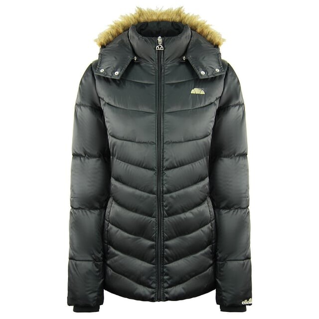 

Женское черное пальто с капюшоном Ellesse, черный