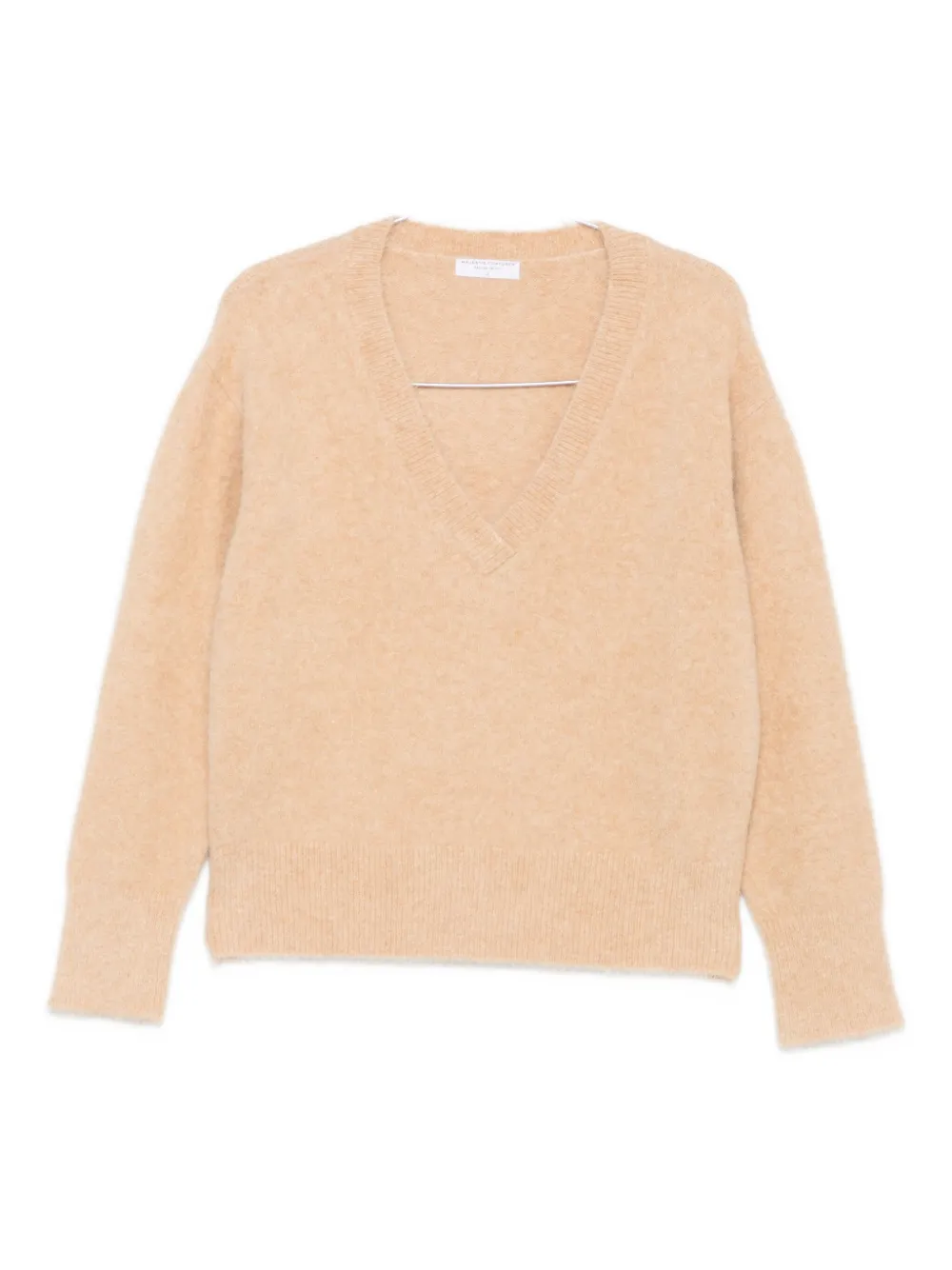 

Свитер с V-образным вырезом Majestic Filatures, нейтральный