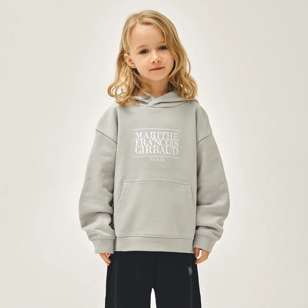 Детская худи Classic Logo светло-серого цвета от Marithé Kids