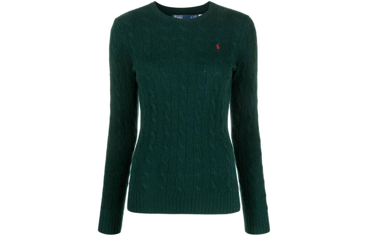 

Поло Пони Кабельная вязка Джемпер Polo Ralph Lauren, Зеленый