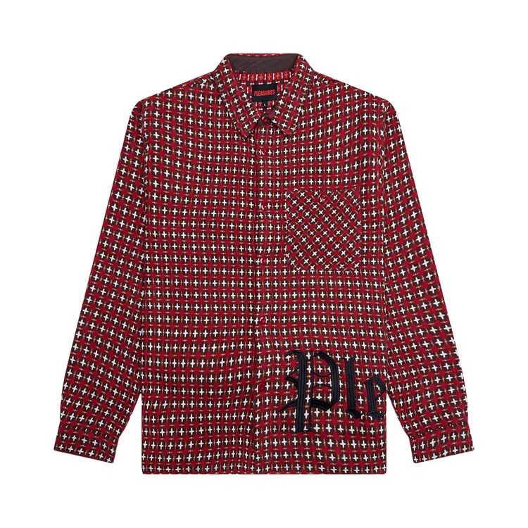 

Рубашка Pleasures Cross Work Shirt Red, красный