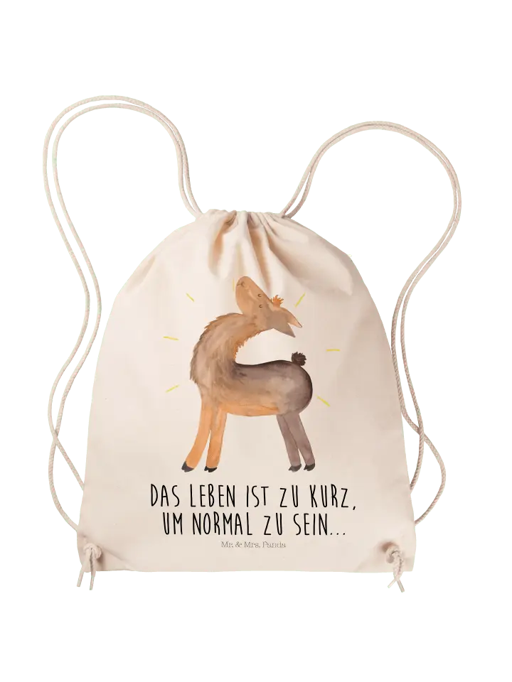 

Спортивная сумка Mr & Mrs Panda Sportbeutel Lama Stolz, кремовый
