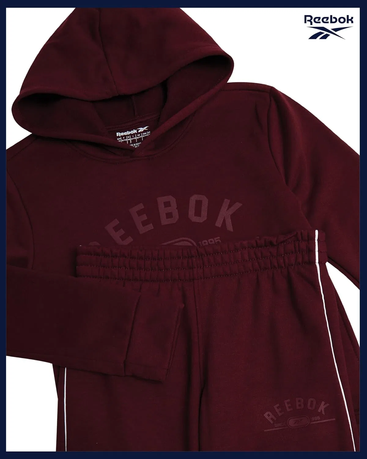 Спортивный костюм для мальчиков Reebok, 2 предмета, цвет Berry — фото 4