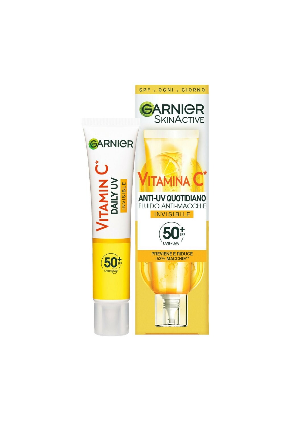 

Дневной крем Skinactive Vitamina C Fluido Anti-Uv Anti-Macchie Invisibile Spf 50+, 40Ml Garnier, прозрачный