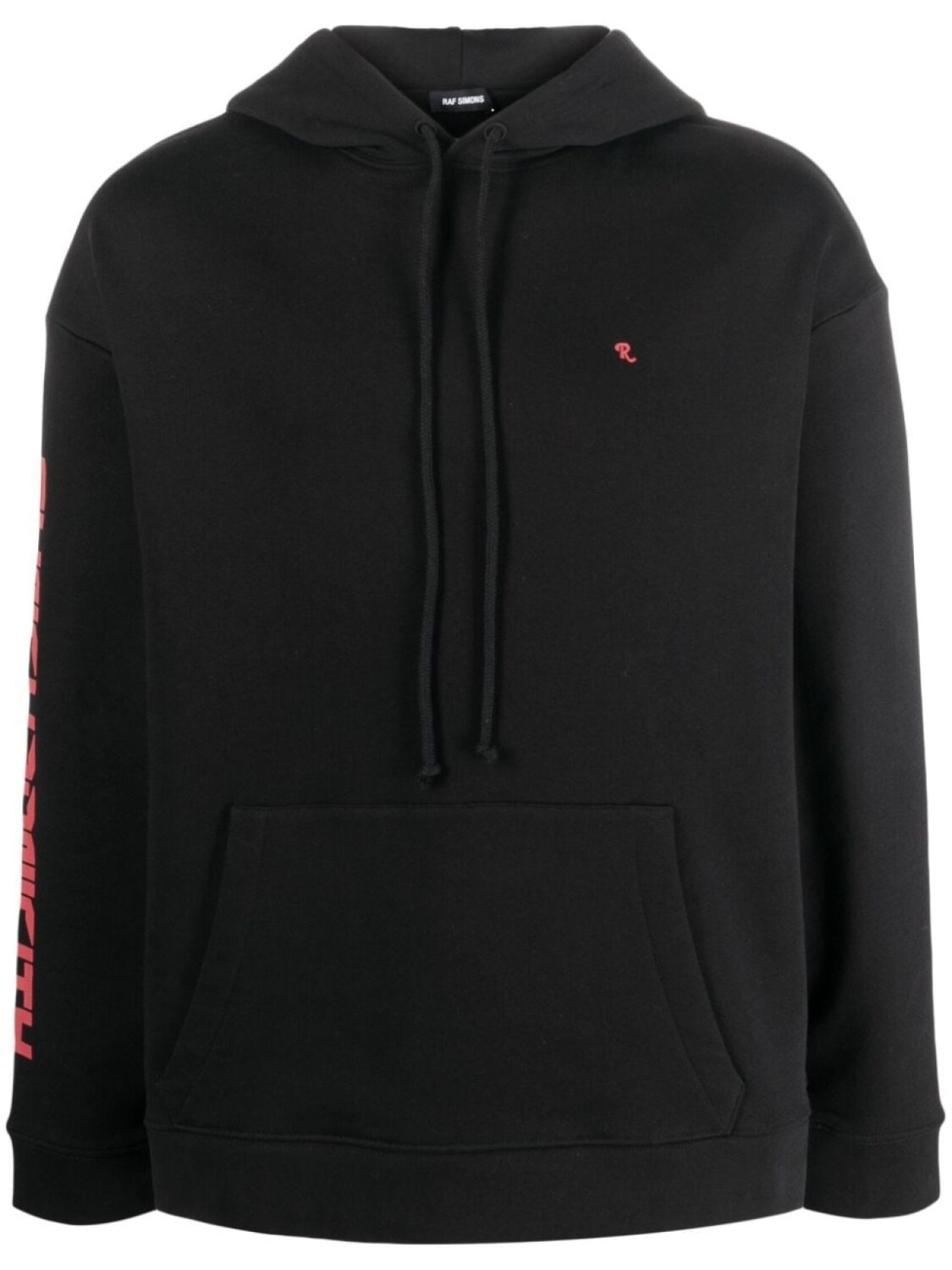 

Худи с принтом Raf Simons, черный